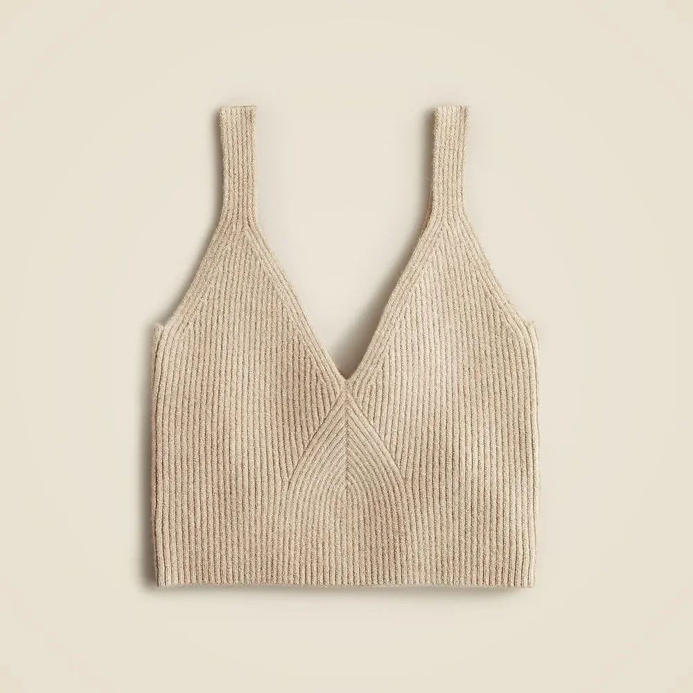 J.Crew Cashmere-blend cropped sweater-tank Small - Picture 3 of 13